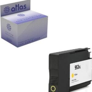 ATLAS ΣΥΜΒΑΤΟ HP 953XL YELLOW (F6U18AE) New Version Chip 1.600 Σελίδες HP OfficeJet Pro 7720 , 7730 , 7740 , 8210 , 8218 , 8710 All-in-One , 8714 All-in-One , 8715 All-in-One , 8716 All-in-One , 8717 All-in-One , 8718 All-in-One , 8719 All-in-One ,  8720 All-in-One , 8721 All-in-One , 8725 All-in-One , 8727 All-in-One , 8728 All-in-One , 8730 All-in-One , 8740 All-in-One , 8745 All-in-One