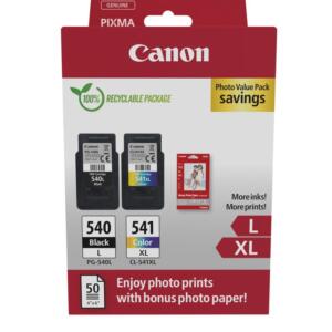 CANON PG-540 L CL-541 Xl Photo Value Pack με 1 Μελάνι InkJet Μαύρο (5224B012) CANON PG-540L ORIGINAL BLACK INK 600 Pages / 11ml
CANON CL-541XL ORIGINAL COLOR INK 400 Pages / 15ml