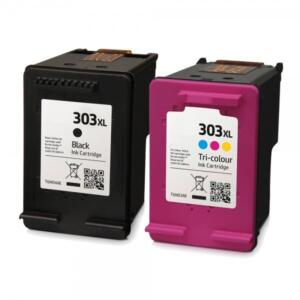 HP Πακέτο *2* συμβατών μελανιών με HP 303XL Black 20ml- HP 303XL Color 21ml Συμβατό με τους εκτυπωτές: Hp Envy photo 6200 series,photo 6230,photo 6230 wf ,photo 6232,photo 6234,photo 7100 series,photo 7130,photo 7134,photo 7800 series,photo 7830