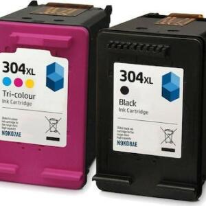 HP 304XL-Πακέτο *2* τεμαχίων συμβατών μελανιών με hp 304xl black 20ml & 304xl colour 21ml. INK HP DeskJet 2620, 2621, 2622, 2623, 2630, 2630, 2632, 2632, 2633, 2634, 3720, 3730, 3730, 3732, 3733, 3735, 3750, 3760, 3762, 3764, 5020, 5030, 5032, 7377
Black 20ml & 304xl colour