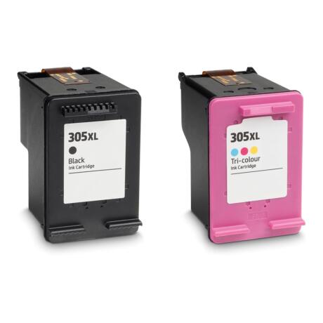 ΣΥΜΒΑΤΟ HP 305XL SET BLACK 20ml & COLOR 18ml 20 ml Black + 18 ml Color. Συμβατό με τους εκτυπωτές : HP DeskJet 2300, 2700, 2700e, 2730, 2810e, 2820e, 2821e, 2822e, 2823e, 4100, 4100e, 4134, 4210e, 4220e, 4222e, 4230e HP ENVY 6000e HP Envy 6420e700 Σελίδες εκτύπωσης to BLACK + 416 Σελίδες εκτύπωσης το COLOR με κάλυψη 5%* ΟΧΙ ΓΙΑ ΤΗΝ ΣΕΙΡΑ Ε
