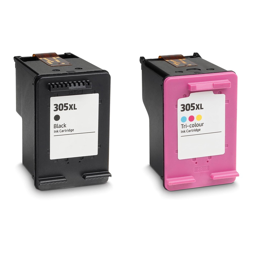 ΣΥΜΒΑΤΟ HP 305XL SET BLACK 20ml & COLOR 18ml 20 ml Black + 18 ml Color. Συμβατό με τους εκτυπωτές : HP DeskJet 2300, 2700, 2700e, 2730, 2810e, 2820e, 2821e, 2822e, 2823e, 4100, 4100e, 4134, 4210e, 4220e, 4222e, 4230e HP ENVY 6000e HP Envy 6420e
700 Σελίδες εκτύπωσης to BLACK + 416 Σελίδες εκτύπωσης το COLOR με κάλυψη 5%
* ΟΧΙ ΓΙΑ ΤΗΝ ΣΕΙΡΑ Ε