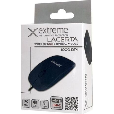 Ενσύρματο Οπτικό Ποντίκι ESPERANZA XM111K EXTREME LACERTA USB-C Μαύρο