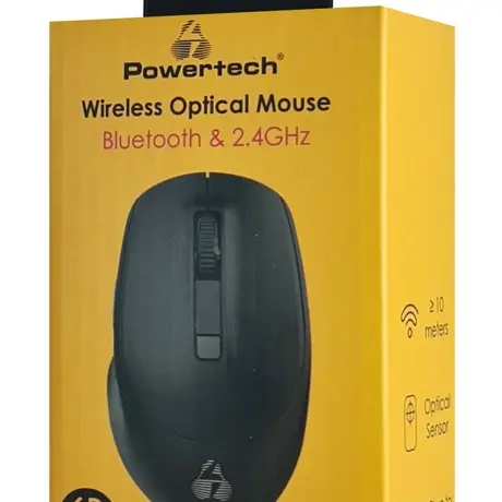 Ασύρματο Ποντίκι POWERTECH PT-1164 Bluetooth & 2.4GHz 1600 DPI Μαύρο