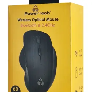 Ασύρματο Ποντίκι POWERTECH PT-1165 Bluetooth & 2.4GHz 1600 DPI Μαύρο