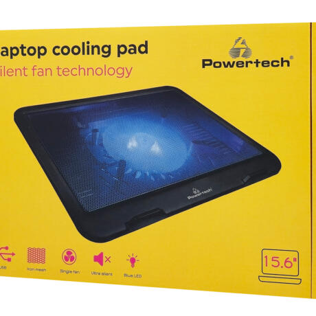 POWERTECH PT-740 Βάση Ψύξης Laptop έως 15.6” με 125mm Ανεμιστήρα & LED