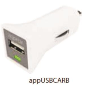 Approx Φορτιστης Αυτοκινητου USB 5vdc/1a Λευκο