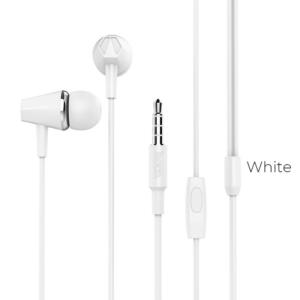 Hoco M34 Honor Music Universal Ακουστικα με Μικροφωνο, Λευκο