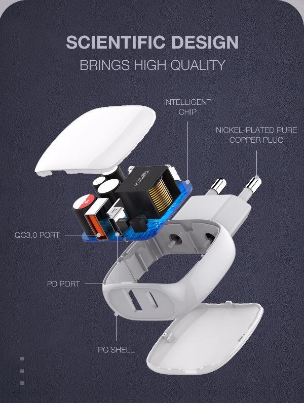 Ldnio A2313C Φορτιστης QC3.0 + PD 18W με Καλωδιο Lightning 1M - Image 4