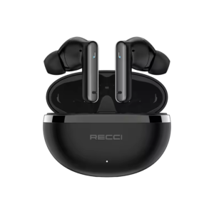 Bluetooth Ακουστικά Recci REP-W88 TWS Ασύρματα με ANC & Θήκη Φόρτισης - Μαύρα
