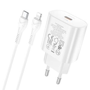 Hoco N22 Φορτιστης Jetta PD25W, 1 Θυρα με Καλωδιο PD σε Lightning