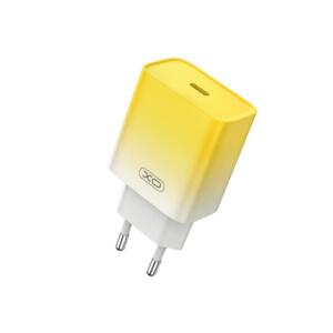 XO CE18 Φορτιστης PD30W 1 Θυρα PD, Κιτρινος