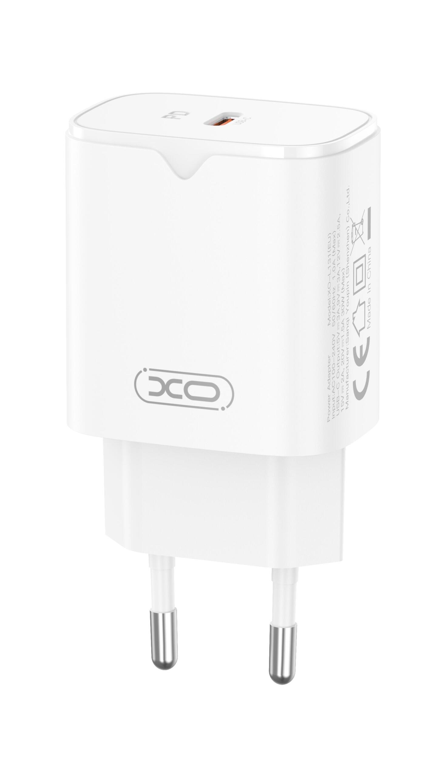 XO L131φορτιστης PD30W, 1 Θυρα, Λευκος