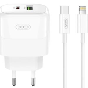 XO L137 Φορτιστης Pd20w/qc18w, 1 Θυρα USB + 1 Θυρα PD, με Καλωδιο L...