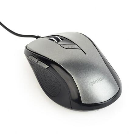 None Ποντικι Ενσυρματο Mus-6b-01-bg, 6 Πληκτρων, Μαυρο/ασημι