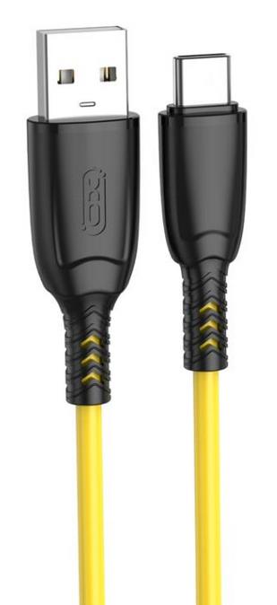 XO NB245 Καλωδιο Φορτισης Σιλικονης Suluo Series Type-c, 1M, Κιτρινο