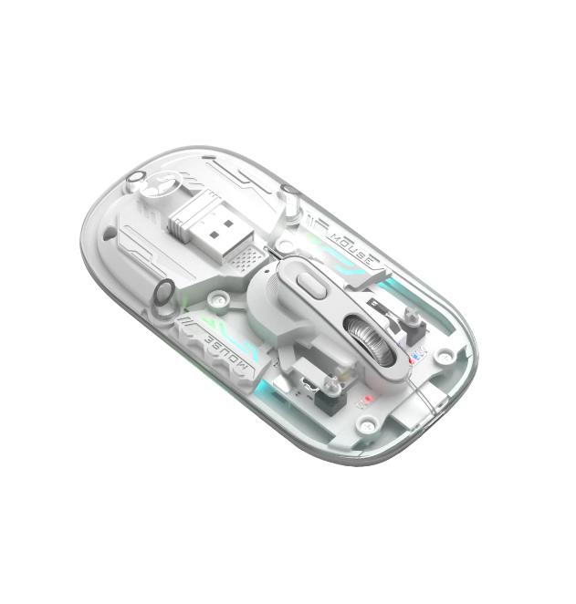 Marvo Ποντικι M808W Διαφανο Ασυρματο 2.4g+bt, RGB, Αθορυβοι Διακοπτες - Image 2