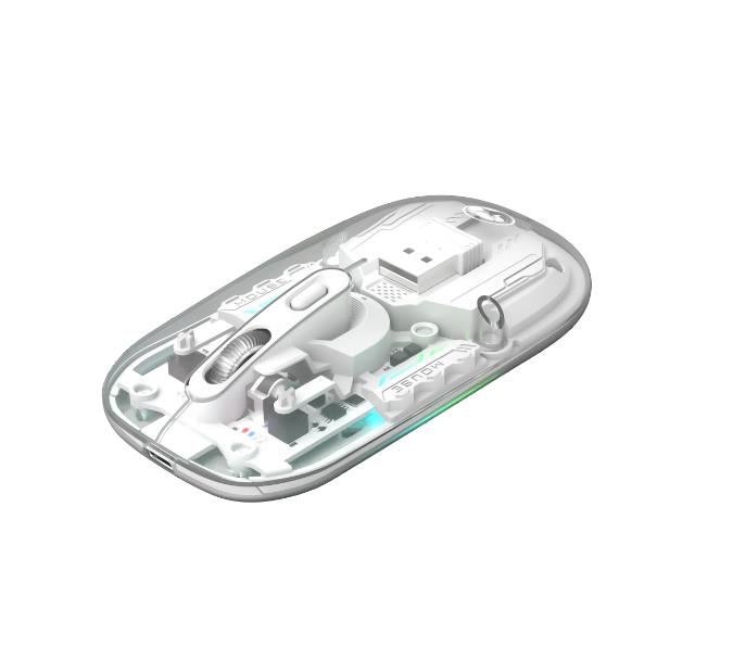 Marvo Ποντικι M808W Διαφανο Ασυρματο 2.4g+bt, RGB, Αθορυβοι Διακοπτες - Image 3