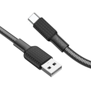 Hoco X69 Jaeger Καλωδιο Φορτισης , USB σε Type-c , Μαυρο/λευκο
