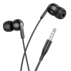 Hoco M124 Ακουστικα 3.5MM Jack Wide Universal με Μικροφωνο , Μαυρα