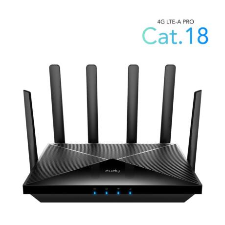 Cudy LT18 AX1800 Wi-fi 6 Mesh 4G LTE CAT 18 Gigabit Router , 4X4 Mu...