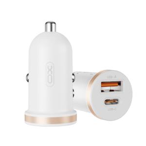 XO CC56 Mini Φορτιστης Αυτοκινητου, 2 Θυρες, 30W, Λευκος