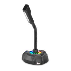 Xtrike-me HP DHP-1100C Μικροφωνο Γραφειου, 3.5MM Jack, RGB, Λευκο ΦΩΣ
