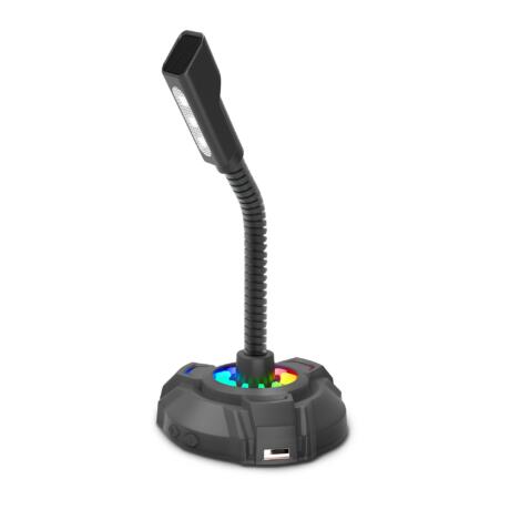 Xtrike-me HP DHP-1100C Μικροφωνο Γραφειου, 3.5MM Jack, RGB, Λευκο ΦΩΣ