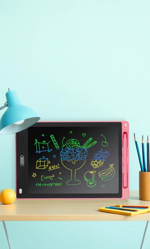 XO V01 LCD Tablet Χειρογραφου 10in, ΡΟΖ - Image 2