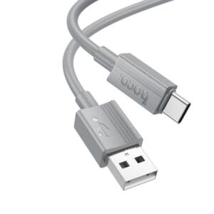 Hoco X107 Favor Charging Data Cable Type-c, Γκρι