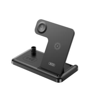 XO WX033 Ασυρματος Φορτιστης 4 σε 1, 15W, Μαυρος