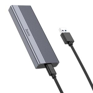 Hoco HB47 M.2 Sata SSD Θηκη για Σκληρο Δισκο, USB3.1, Γκρι