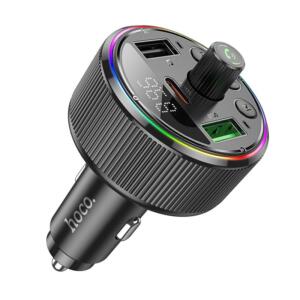 Hoco E82 Guerrero Bluetooth Carkit με FM Transmitter, Μαυρο