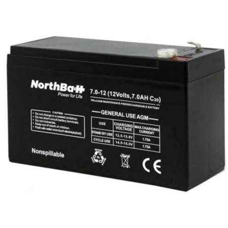 Northbatt Battery 12V 7AH (6.3 Faston)