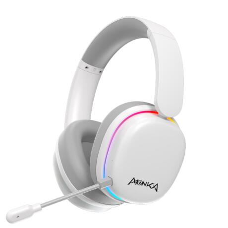 Marvo Monka HG9070W Echo RS Ασυρματο Ακουστικο, ΒΤ, RGB, Λευκο