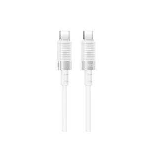 XO NB-Q282B Καλωδιο Σιλικονης Type-c σε Type-c 60W, Λευκο
