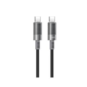 XO NB-Q282B Καλωδιο Σιλικονης Type-c σε Type-c 60W, Μαυρο
