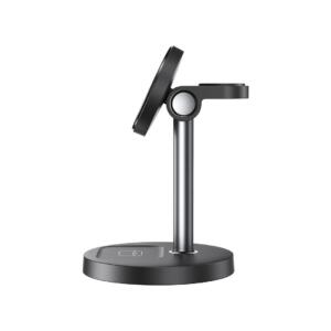 XO CX038 Desktop Holder 15W Ασυρματος Φορτιστης 3-IN-1, Μαυρος