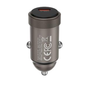 XO CC70 Mini Metal Φορτιστης Αυτοκινητου, PD30W, 1 Θυρα PD, Μαυρος