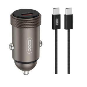 XO CC70 Mini Metal Φορτιστης Αυτοκινητου, PD30W, 1 Θυρα PD, με Καλω...