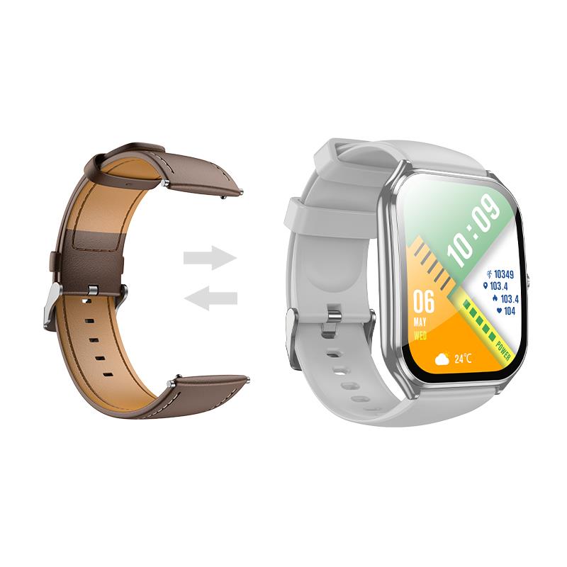 Hoco Y28 Amoled Smart Sports Watch(λειτουργια Κλησης), Ασημι - Image 3