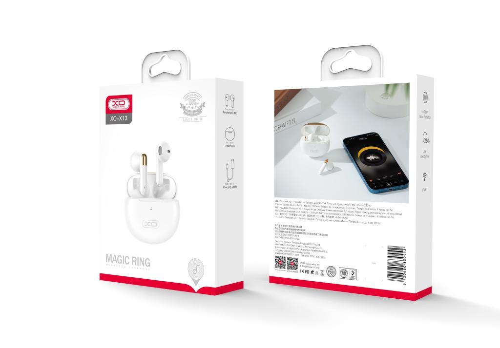 XO X13 Magic Ring Bluetooth Ακουστικα, TWS, Λευκα - Image 2