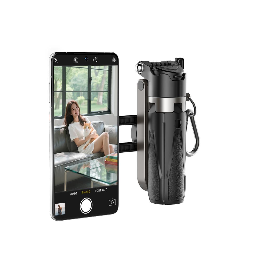 XO SS24 4 σε 1 Selfie Stick, Βαση Γραφειου, Βαση Κινητου, Μαυρο - Image 2