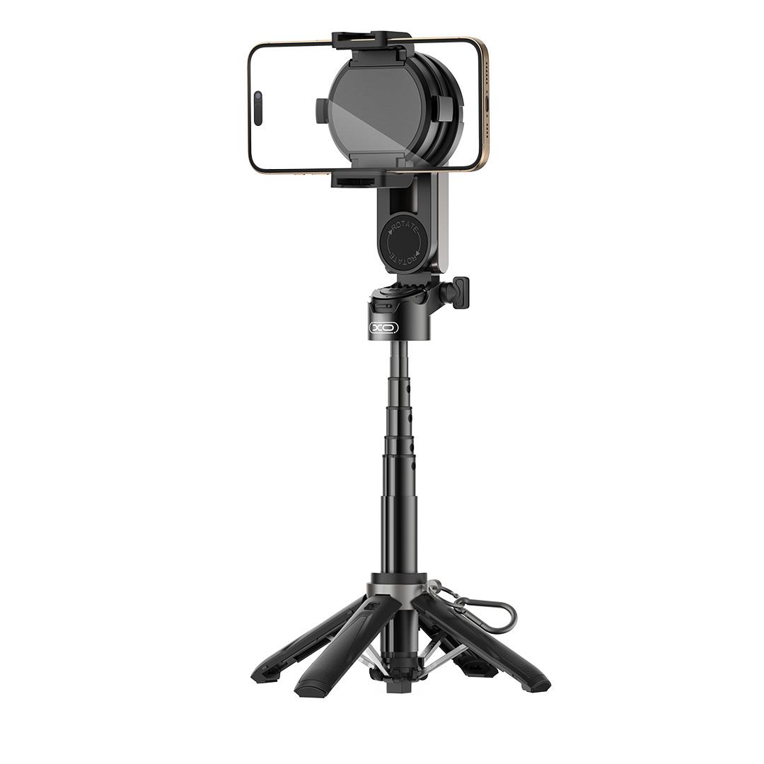 XO SS24 4 σε 1 Selfie Stick, Βαση Γραφειου, Βαση Κινητου, Μαυρο - Image 3