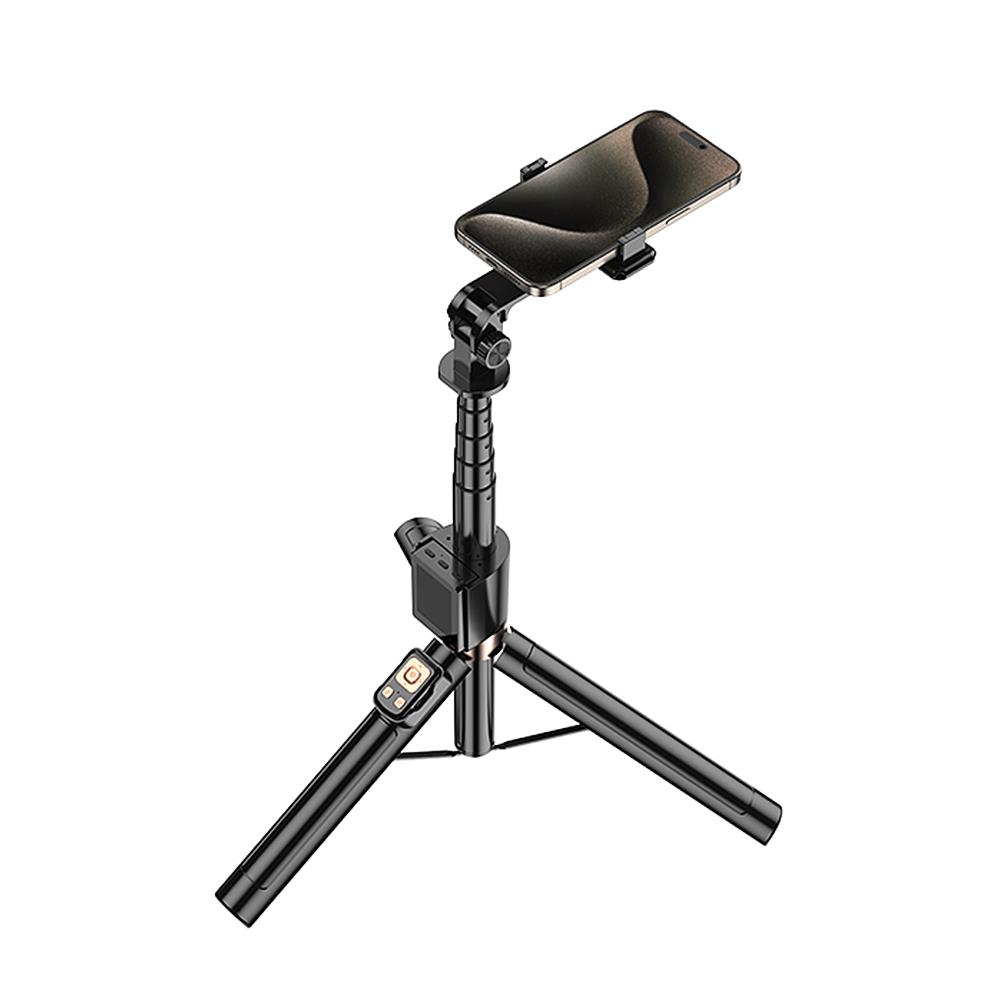 XO SS23 Selfie Stick, Βαση Κινητου, με Φωτισμο, Μαυρο - Image 2