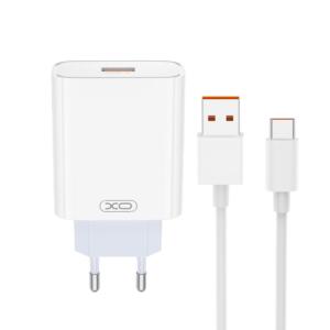 XO L164 Φορτιστης 120W, με Καλωδιο Type-c, Λευκος