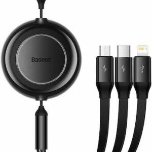 Baseus Bright Mirror 2 Series, 3 σε 1, Retractable, Type-c + Micro...