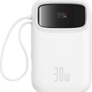 Baseus QPOW2, Powerbank, 10000mah, με 2 Καλωδια Type-c, 30W, με Ψηφ...