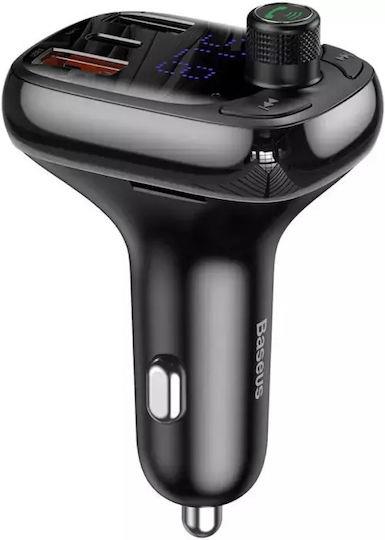Baseus T Shaped S-13, Bluetooth FM Transmitter, MP3 Player, Μαυρο - Image 2