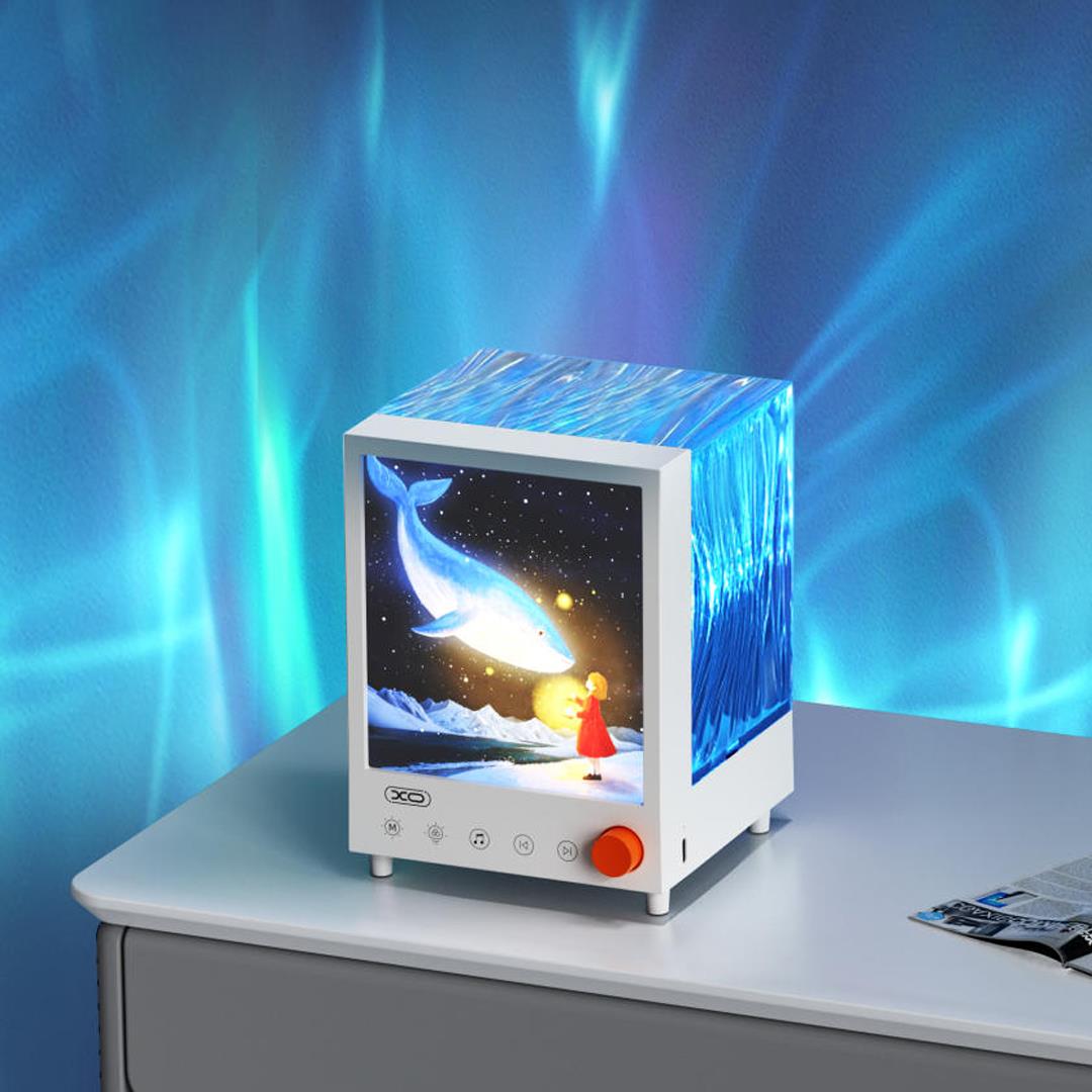 XO OZ14 Aurora, Αστρικος Projector, Ηχειο, 1200mah, Λευκο - Image 2